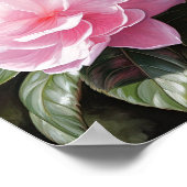 Poster d'impression d'art rose Gardenias (Coin)