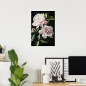 Poster d'impression d'art rose Gardenias (Bureau à domicile)