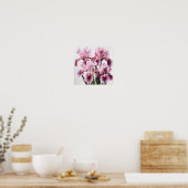 Poster d'impression d'art rose Irises (Cuisine)