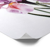 Poster d'impression d'art rose Irises (Coin)