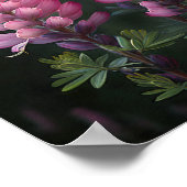 Poster d'impression d'art rose Lupine (Coin)