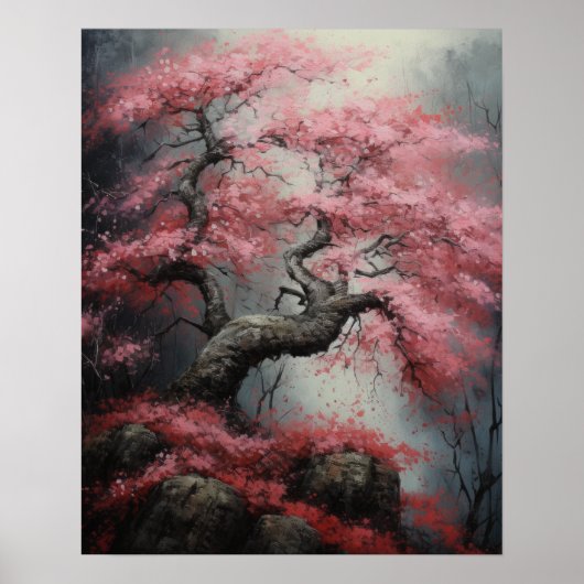 Poster d'impression d'art Sakura Cherry Tree (Devant)