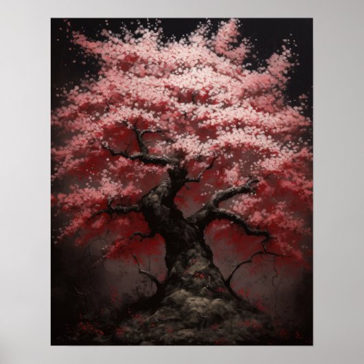 Poster d'impression d'art Sakura Cherry Tree (Devant)