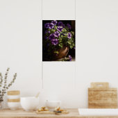 Poster d'impression d'art violet pétunia (Cuisine)
