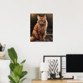 Poster d'impression de chats somaliens mous (Bureau à domicile)