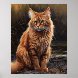 Poster d'impression de chats somaliens mous