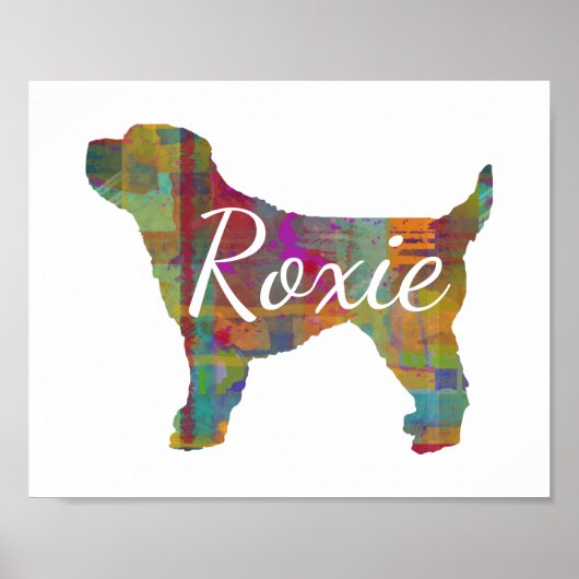 Poster d'impression de chien Cockapo personnalisé (Devant)