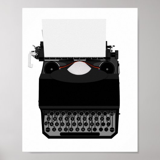 Poster d'impression de décor de machine à écrire (Devant)