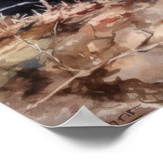 Poster d'impression de Dog Art Rottweiler (Coin)