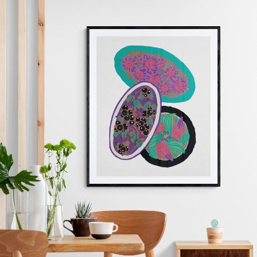 poster d'impression de fleurs botaniques EA Séguy