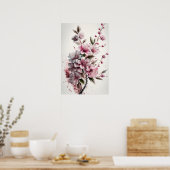 Poster d'impression de fleurs de cerisier (Cuisine)
