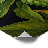 Poster d'impression de fleurs de Gardenias jaunes (Coin)