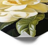 Poster d'impression de fleurs de Gardenias jaunes (Coin)