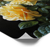 Poster d'impression de fleurs de rose jaune (Coin)