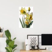 Poster d'impression de jonquilles jaunes (Bureau à domicile)