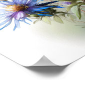 Poster d'impression de l'affiche d'Aster bleu (Coin)