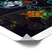 Poster d'impression de lapins d'espace (Coin)