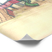 Poster d'impression de l'aquarelle de terrain de j (Coin)