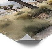 Poster d'impression de l'aquarelle Joshua Tree (Coin)