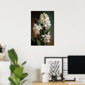 Poster d'impression de l'art à la floraison blanch (Bureau à domicile)