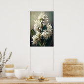 Poster d'impression de l'art à la floraison blanch (Cuisine)