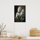 Poster d'impression de l'art à la floraison blanch (Cuisine)