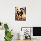 Poster D'Impression De L'Art Chien Noir Et Tan (Bureau à domicile)
