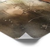 Poster D'Impression De L'Art Chien Noir Et Tan (Coin)