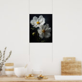 Poster d'impression de l'art Cosmos blanc (Cuisine)