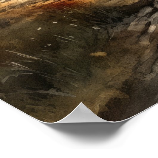 Poster d'impression de l'art côtier du phare (Coin)