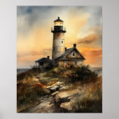 Poster d'impression de l'art côtier du phare (Devant)