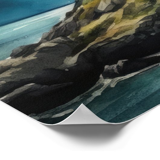 Poster d'impression de l'art côtier du phare (Coin)