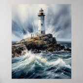 Poster d'impression de l'art côtier du phare (Devant)