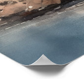 Poster d'impression de l'art côtier du phare (Coin)