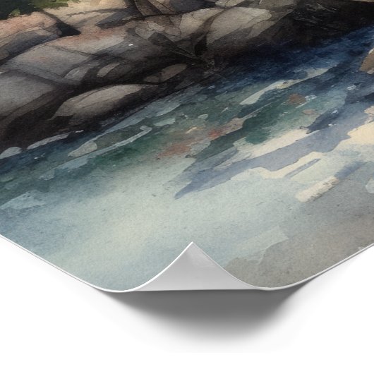 Poster d'impression de l'art côtier du phare (Coin)