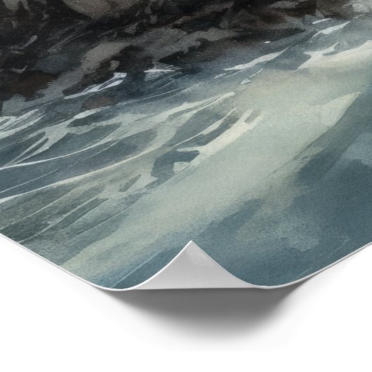 Poster d'impression de l'art côtier du phare (Coin)