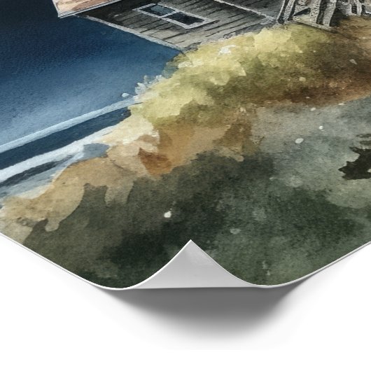 Poster d'impression de l'art côtier du phare (Coin)