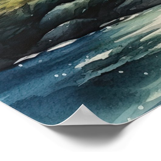 Poster d'impression de l'art côtier du phare (Coin)