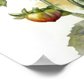 Poster d'impression de l'art Dahlia Rouge (Coin)