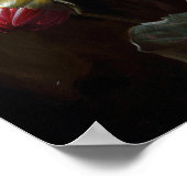 Poster d'impression de l'art Dahlia Rouge (Coin)