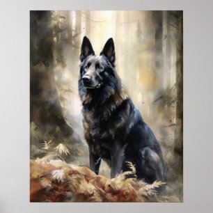 Poster d'impression de l'Art de chien de berger be