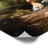 Poster d'impression de l'art de chien de Terrier R (Coin)