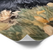 Poster d'impression de l'art de chien Schnauzer (Coin)