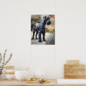 Poster d'impression de l'art de chien Schnauzer (Cuisine)