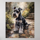Poster d'impression de l'art de chien Schnauzer Mi (Devant)