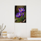 Poster d'impression de l'art de fleurs de crocus v (Cuisine)