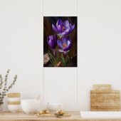 Poster d'impression de l'art de fleurs de crocus v (Cuisine)