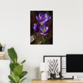 Poster d'impression de l'art de fleurs de crocus v (Bureau à domicile)