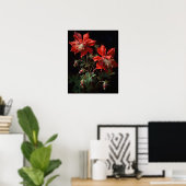Poster d'impression de l'art de la colonne rouge (Bureau à domicile)