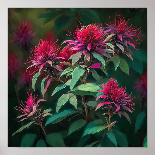 Poster d'impression de l'art de la fleur d'abeille (Devant)
